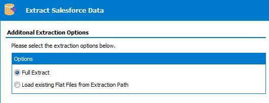 E X T R A C T I N G M E T A D A T A Salesforce Extraction Wizard Additional Extraction Options The extraction of metadata from Salesforce not only populates the Safyr repository, but also creates a