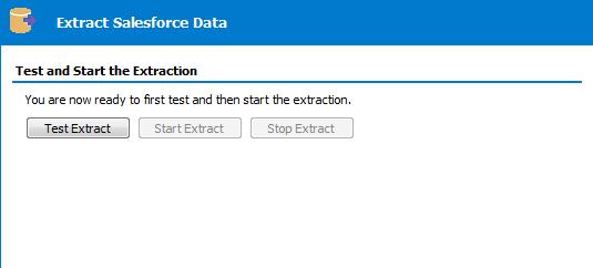 The normal selection for this would therefore be Full Extract. Click the Next button to move to the next extract step.
