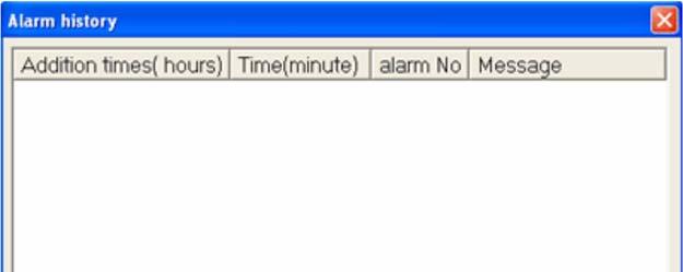 5.11.3. Displaying Alarm History Confirm the address and click the Display alarm history button.