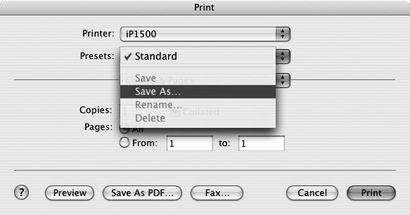 Advanced Printing 1 Open the Print dialog box. See "Printing with Macintosh" on page 11. 2 Select all of the necessary settings.