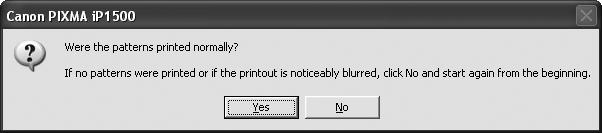 See "Opening the Printer Properties Dialog Box Directly from the Start Menu" on page 14. 3 Print the pattern. (1) Click the Maintenance tab.