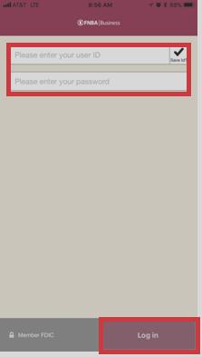 3. At the Login screen, enter your online banking User ID and Password.