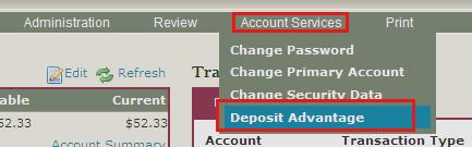 Deposit Amount: Enter the amount of the total deposit.