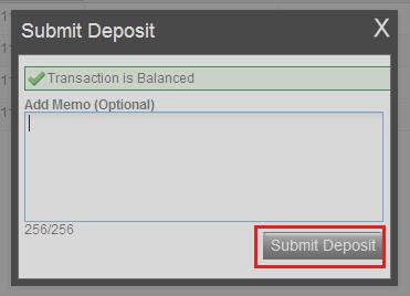 3. If the Verify Balance window appears, determine whether the Deposit Total amount or the Check Total amount is correct. The Check Total amount is the sum of the scanned amounts read.