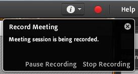 PAUSE, RESUME, OR STOP A RECORDING Pause Recording Click on the red recording icon in the top right corner of the menu bar to obtain options for pausing or