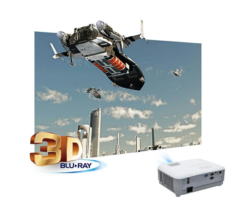 Immersive 3D Viewing PG603W is capable of projecting 3D content directly from 3D Blu-ray players and