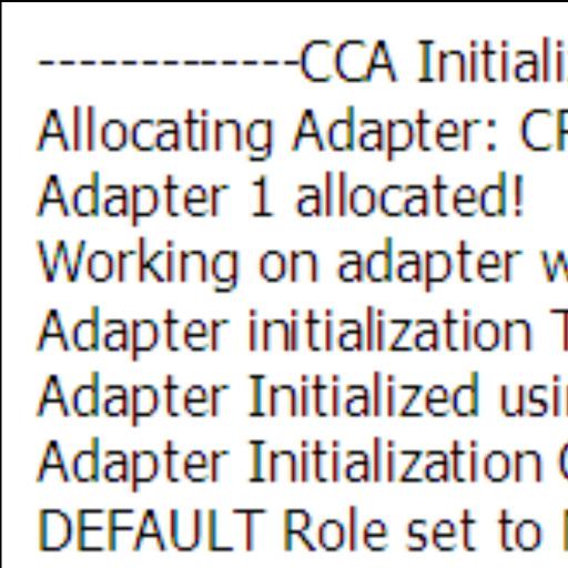 CCA Init results The steps performed by CCA Init are a standard set of steps you would