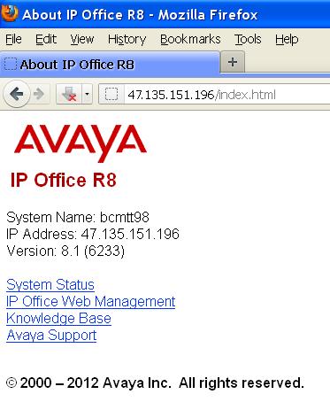 Registration of the customer s IP Office product is initiated via the built-in Web Manager Registration