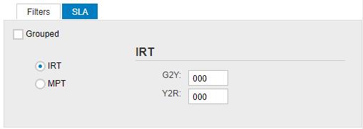 Select the SLA tab to provide threshold to rate tickets. Provide SLA to ITSM tickets o We can compare IRT or MPT with the threshold to rate the ticket. Choose either IRT or MPT.