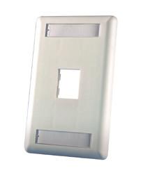 FACEPLATES US FACEPLATES Ortronics TracJack and TechChoice plastic faceplates are available in a variety of port capacities to match your workstation applications. Standard coulour is fog white.