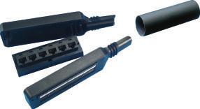 used in more temporary environments. Kits come supplied with 6 port module and heat shrink.
