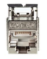 TKS6A Category 6A shielded self-terminating keystone jack *See page 13 for unloaded Cat 6A shielded panels.