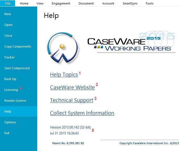 Technical support File l Help > Technical Support 3 Licensing File l