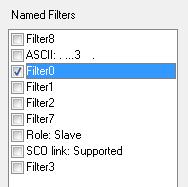 The Hide button is only showing if the selected filter is currently showing in the Frame Display. 4. Click OK.
