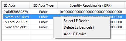 Chapter 3 Configuration Settings TELEDYNE LECROY Device Control Menu Right-clicking anywhere in the device list will display the device control menu that will Select, Delete, or Add a device.