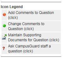 Entry Requirements Number of requirement questions to be answered. Entry Requirement Progress A status bar showing the percentage of Requirements that have been answered.