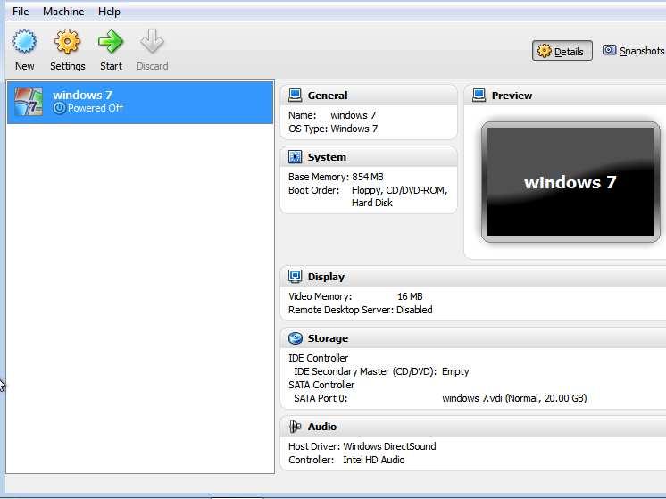 Now, we can see a virtual machine in