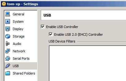 And also in the USB option, check Enable USB controller. Finally, click OK to finish. See picture 34: 34 Note: Please also Enable USB 2.0 controller in order to make the VM support USB2.