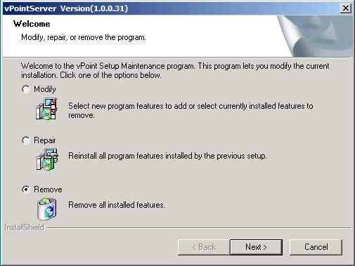 6 How to uninstall vpoint 1.0.0.31 There are two ways to uninstall vpoint.