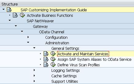 Maintaining SAP Gateway OData Services OData Services to be Activated: /UI2/PAGE_BUILDER_CONF catalog, page and gadget service; configuration layer (system-wide) /UI2/PAGE_BUILDER_CUST catalog, page