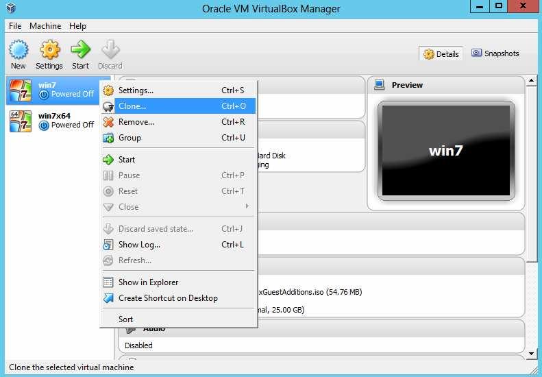 3.5 The Clone of Virtual Machines More often, we will be using more than 1 copy of same Operation System, say Windows 7, on the Host PC (server).