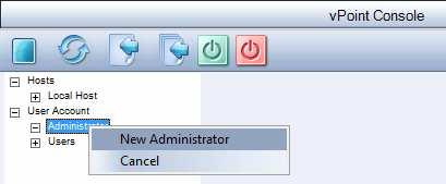 4.1 Create Diana accounts User Account : there are two types of User Accounts. One is Administrator, while the other is Users. Administrator by default has access to all VMs.