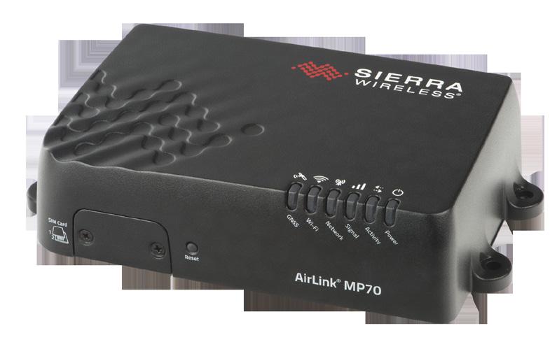 Offering high power, long range Gigabit Wi-Fi and Gigabit Ethernet, and up to 300 Mbps downlink speeds over LTE-Advanced, the AirLink MP70 unites the fleet with the enterprise network and