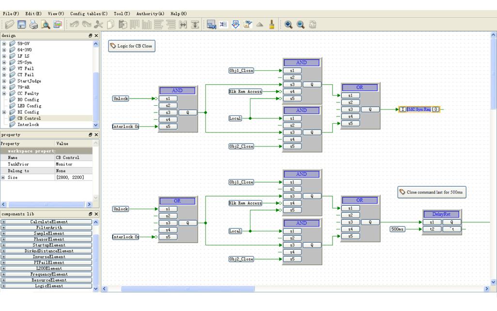 Interlock logic edit window Precise fault analysis: visualization of fault records in