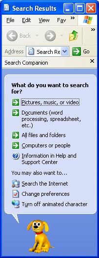 Search Click Start button Search Working with Applications Run