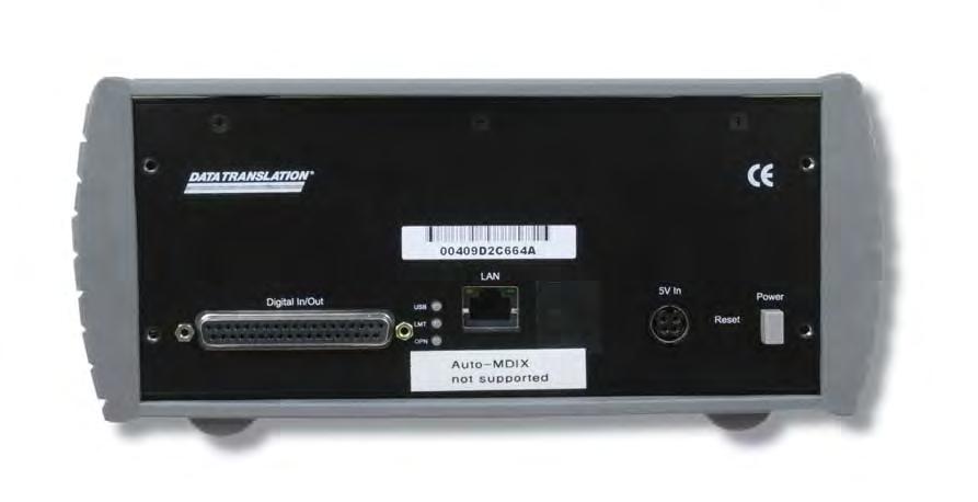 Every channel provides direct thermocouple or precision voltage connections as shown above. Front Panel (DT9872/DT8872) Instant stabilization.