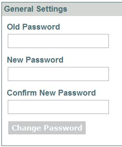 below. When complete, select the Change Password button. You will want to change your password after your initial login to the system.
