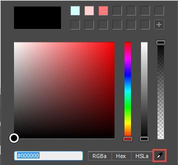4. To use a color from another area of your webpage, click on the Dropper while the background color palate is displayed. Figure 49 - Color Palette Dropper 5.