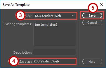 In the Save As field, enter a descriptive name for your template (See Figure 74). 5. Click Save (See Figure 74).