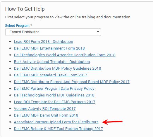 This template will be sent by the partner to your Dell EMC PMM for review and processing to be added to the Dell EMC Rebate & MDF Tool.
