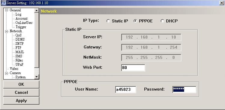 e) Click Apply, and click OK to exit the setting page. For DHCP: a) Finish the DHCP router setting. Get a router and connect it to the Internet via your PC (with Static IP or PPPoE setting).