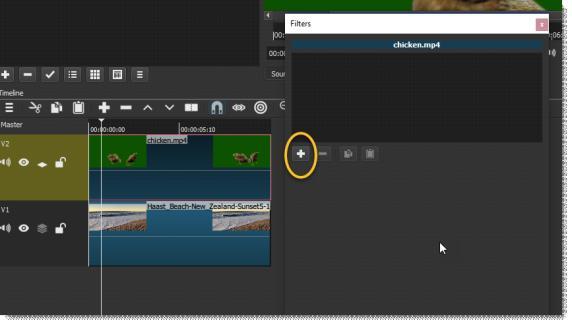 using for your background. Make sure the track with the green screen has Compositing turned on so you see a single layer.