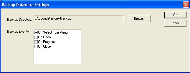 This means it is active allowing the user to manually trigger a backup from the FILE menu anytime they wish.