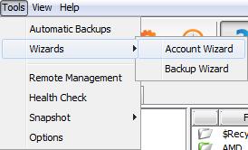 Tools menu Option Click the option to... Automatic Backups Access the Backup Schedule settings in the Options and Settings dialog box.