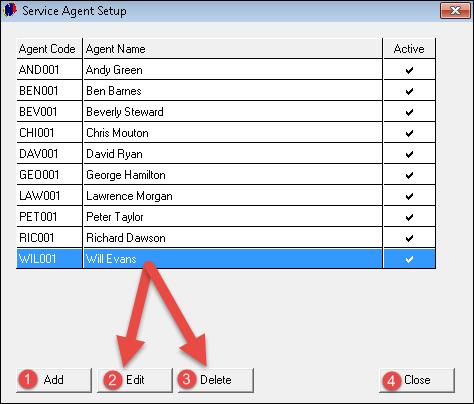 Repeat the steps to "Add" all other "Service Agents" 2.