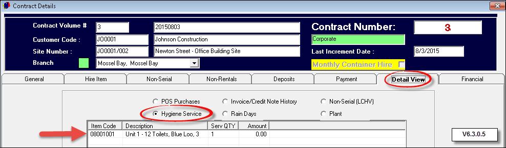 Step 10 - Creating Contracts 51 In the Detail View tab, you will be able to view: