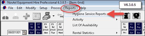 66 Novtel Toilet Hire Click on "Reports - Hygiene Service Reports" 1.
