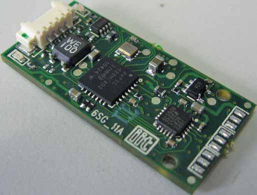 The board uses a high performance DSP for digital filtering, calibration matrix calculation and CAN communication.