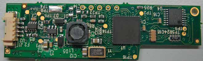 The board includes analog filtering, multiplexing, A/D conversion and a microcontroller that manages the acquisition sequence and CAN communication.