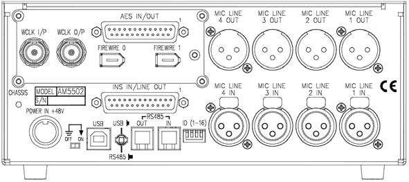 Rear Connectors / Pin-out information Mic / Line Input XLRs 1 Screen 2 Hi 3 Lo Mic / Line Output XLRs These can either be used as Direct Outputs from the unit, or as Insert Sends.