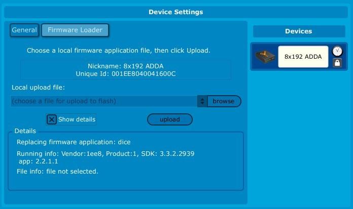 Card firmware update To perform firmware update of DIO FW