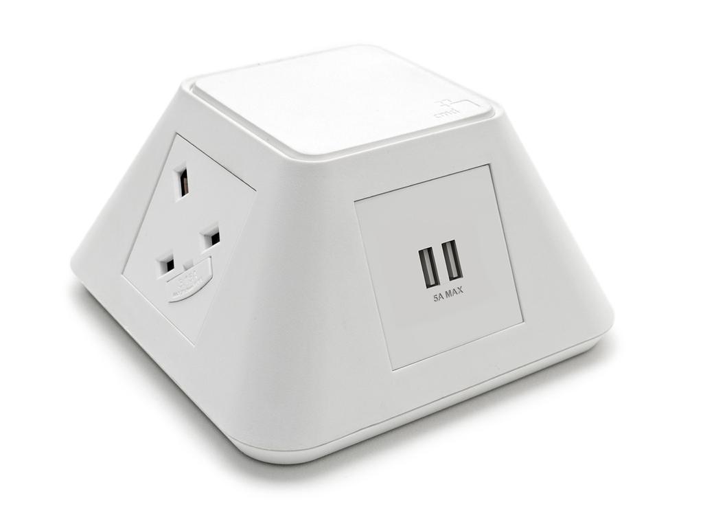 On Desk Power and USB Charging Inca has been designed specifically for communal areas and meeting rooms.