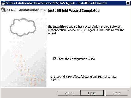 9. On the InstallShield Wizard Completed window, select Show the Configuration Guide to