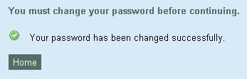 3.5. You will get a message stating that your password has been changed successfully and a confirmation email will be sent