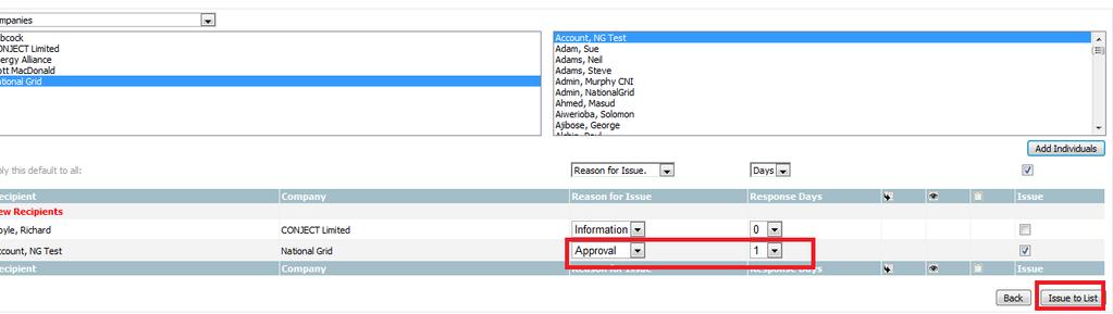 ..Extension of Time Request : You can then fill in the request form and select the Publish button: You will then be asked to select a recipient; this should be the Contractor For