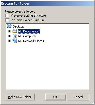 Figure 159 Copy To dialog box In the Copy To dialog box, you select the folder where the file should be copied. In addition, the dialog box has two options, which are explained next.